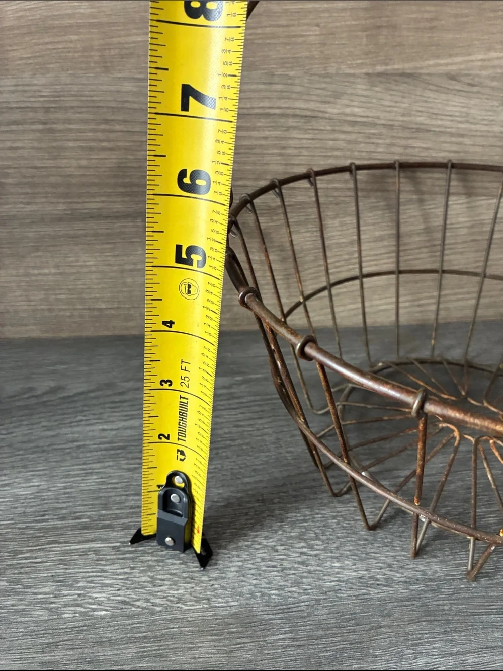 Vintage Wire Handled Egg & Harvest Gathering Basket Farmhouse Rustic Decor